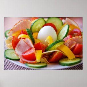 Póster Café da Manhã Vegano Saudável