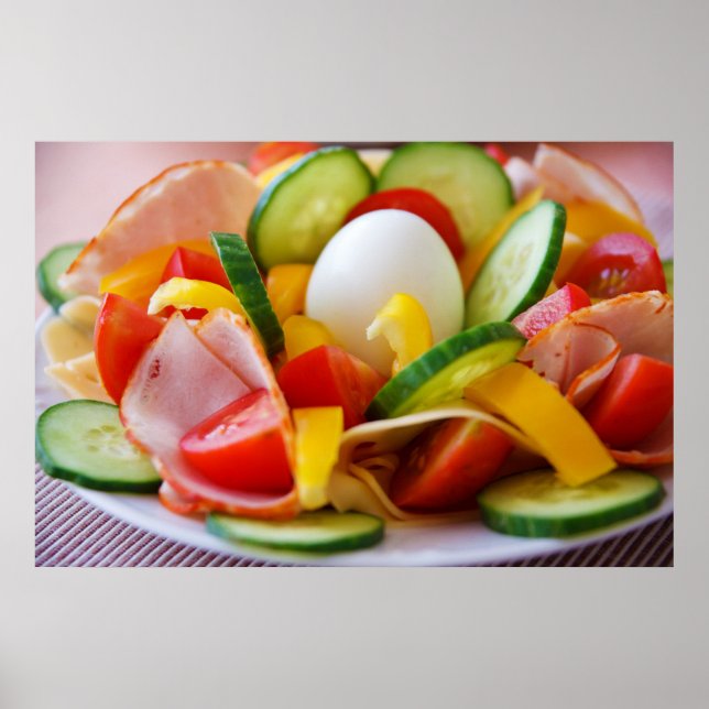 Póster Café da Manhã Vegano Saudável (Frente)