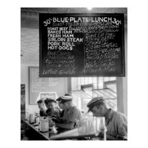 Café de caminhoneiro, 1940. Vintage Photo