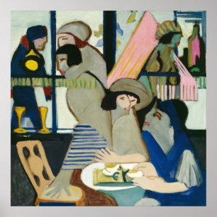 Poster Café de Ernst Ludwig Kirchner
