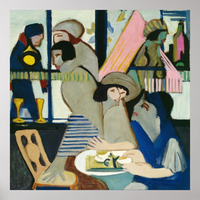 Poster Café de Ernst Ludwig Kirchner (Frente)