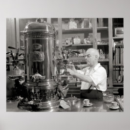 Póster Café de Espresso, 1942. Foto Antiga