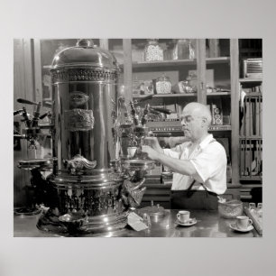 Póster Café de Espresso, 1942. Foto Antiga