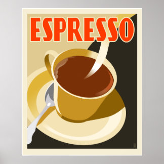 Poster Cafe Deco Espresso