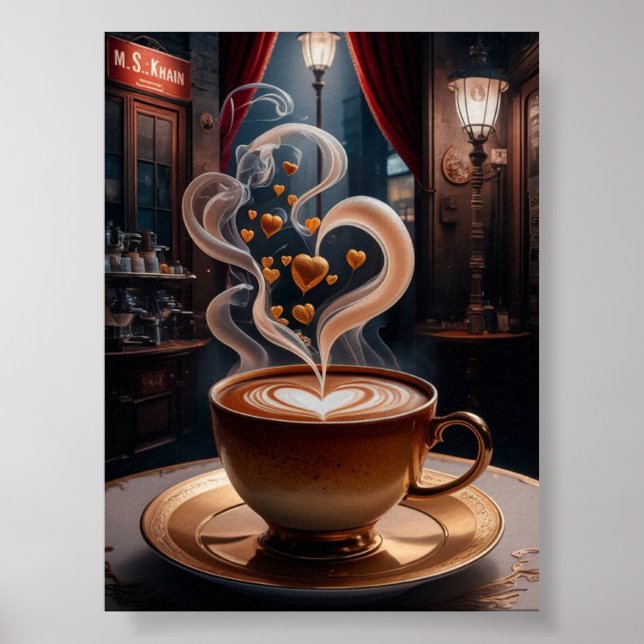 Poster café digital download art (Frente)