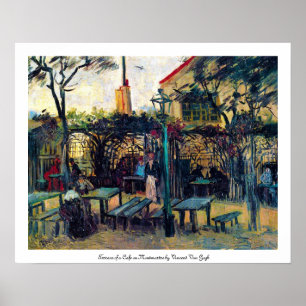 Póster Café do terraço em Montmartre Vincent van Gogh