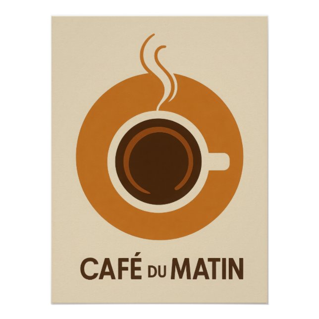Póster Café du matin (Frente)