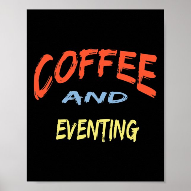 Poster Café E Eventos - Engraçada Corrida De Cavalo (Frente)
