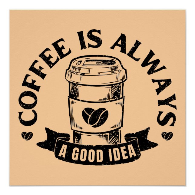 Póster Café é sempre uma boa ideia (Frente)