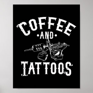 Poster Café E Tatuagens - Tatuagem Artista Tatuagem