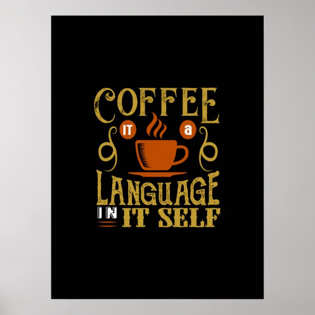 Poster café é uma língua em si (Frente)