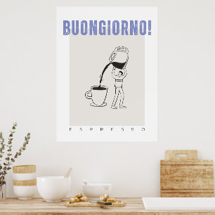 Poster Café espresso de Buongiorno