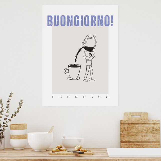 Poster Café espresso de Buongiorno (Cozinha)