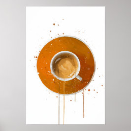 Poster Café Expresso com Laranja
