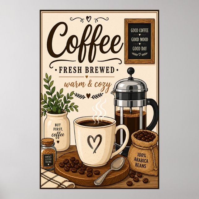 Poster Café Fresco Torrado 16x24 (Frente)