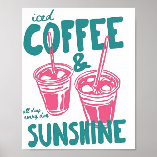 Poster Café Gelado & Luz do Sol