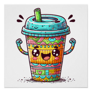Póster Café Kawai