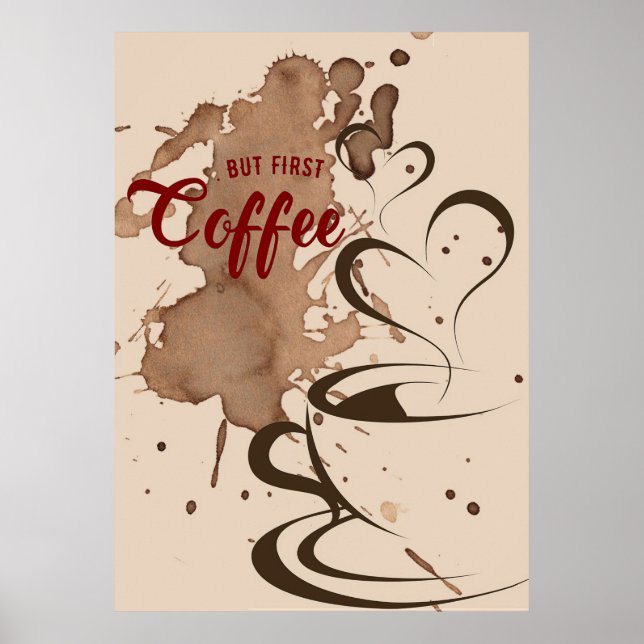 Poster Café Lover Mas Primeiro Café (Frente)