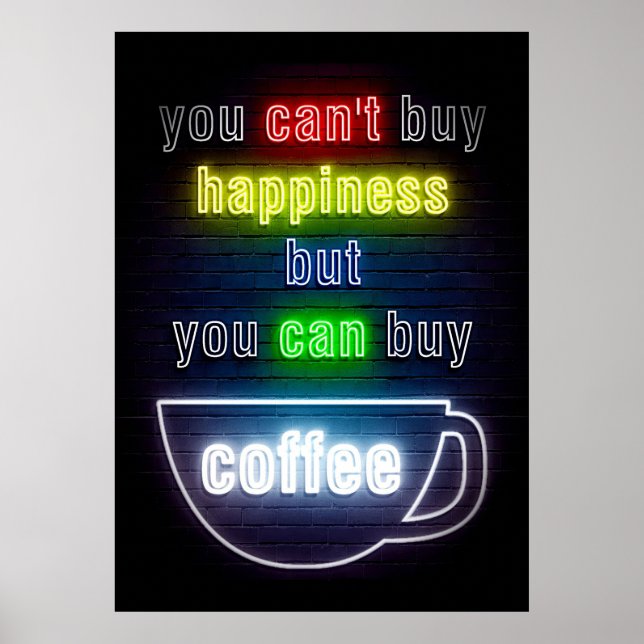 Poster Café Lover Você Pode Comprar Café (Frente)