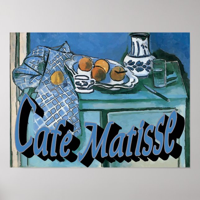 Póster Cafe MAtisse Abstrato (Frente)