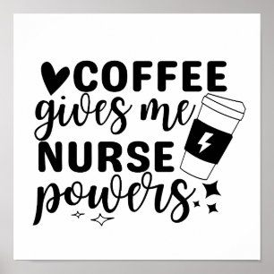 Poster Café Me Dá Enfermeira