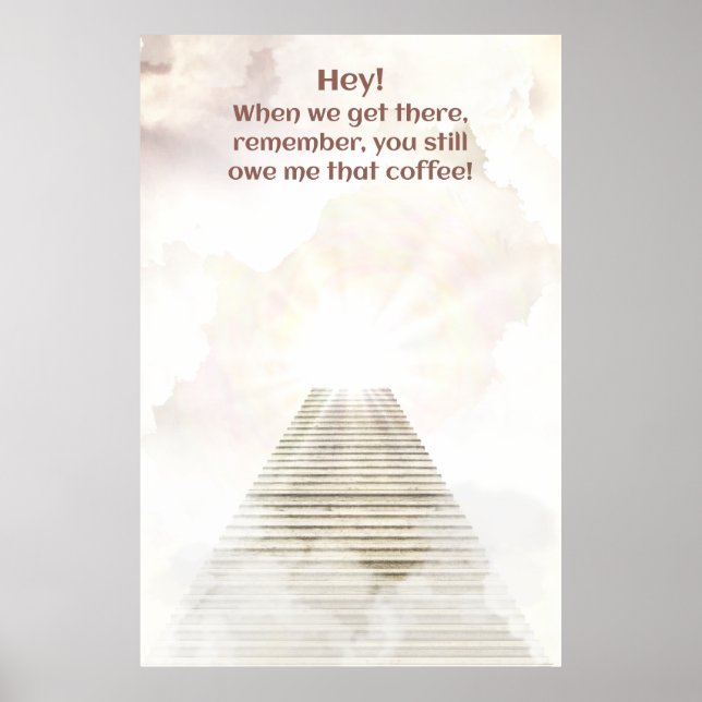 Poster Café no céu (Frente)