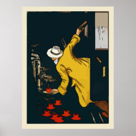 Póster Café No Sinal De Espresso Ir Vintage