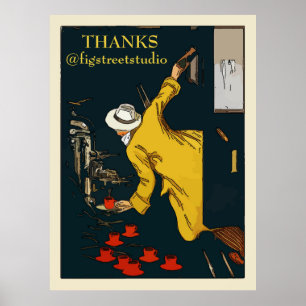 Poster Café No Sinal De Espresso Ir Vintage