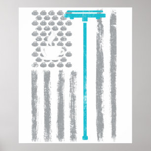 Poster café ondulando - Bandeira dos EUA vintage para ond
