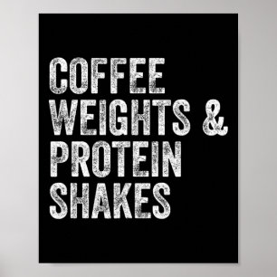 Poster Café Pesos Proteínas Agita Gym Pesador