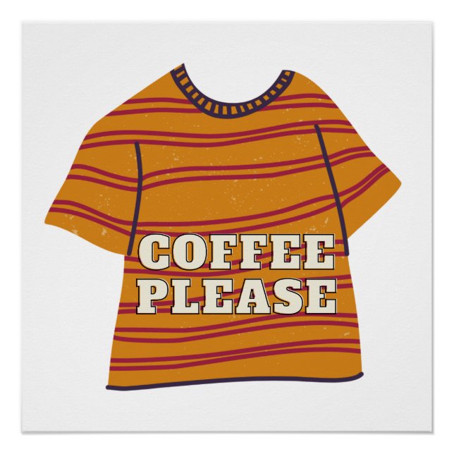 Póster café por favor (Frente)