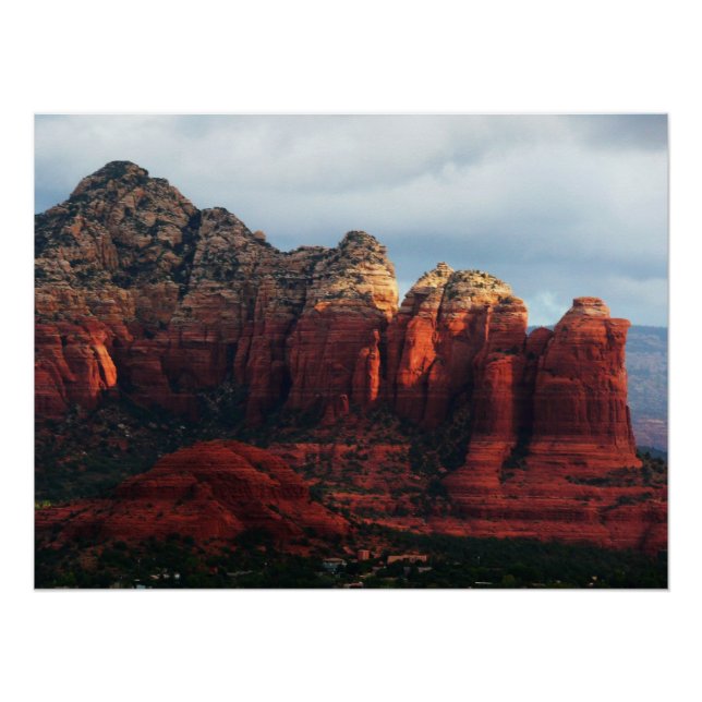 Póster Café Pot Rock Nublado em Sedona Arizona (Frente)