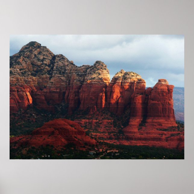Póster Café Pot Rock Nublado em Sedona Arizona (Frente)