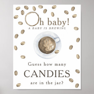 Poster Café - Quantas doces estão no vidro