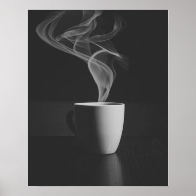 Poster Café quente vapor (Frente)