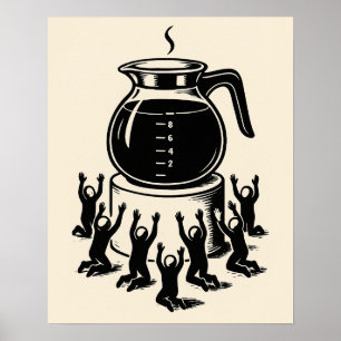 Poster Café Retrô Divertido – Adore o Café