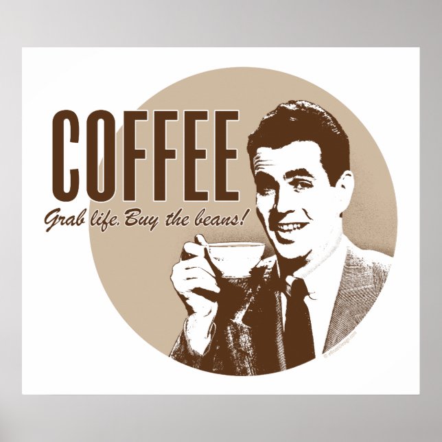 Póster Café retrô (estilo 1) (Frente)