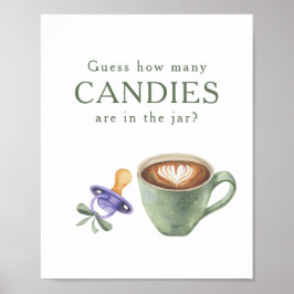 Poster Café sendo preparado - Quantos doces há no pote