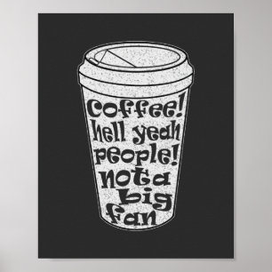 Poster café sim pessoas não são grandes fãs introvertido