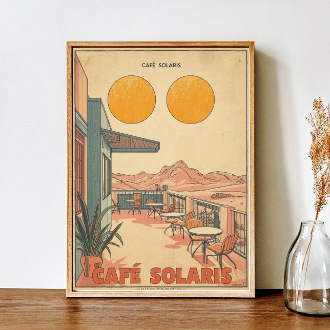 Poster Café Solaris - Ficção Científica Vintage (Criador carregado)
