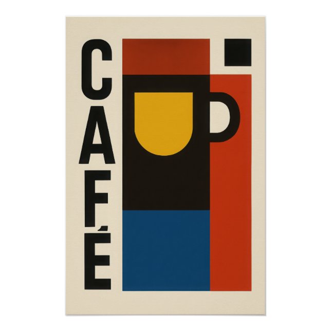 Póster Café structuré (Frente)