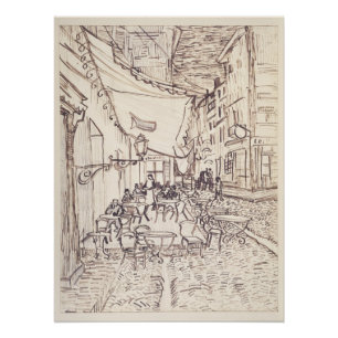Póster Cafe Terrace à Noite, Belas Artes, Van Gogh