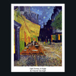 Póster Café Terrace À Noite Por Vincent Van Gogh<br><div class="desc">Café Terrace À Noite Por Vincent Van Gogh. Café Terrace Na Noite Masternote De Vincent Van Gogh. Visite-Nos Para Mais Pinturas De Arte De Vincent Van Gogh</div>