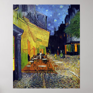 Poster Café Terrace à noite por Vincent van Gogh 1888