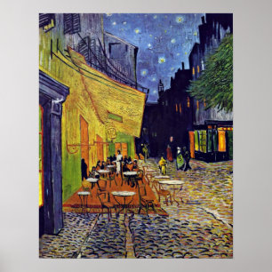 Póster Café Terrace à noite por Vincent Willem van Gogh