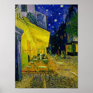 Poster Cafe Terrace Arles, Place du Forum, 1888