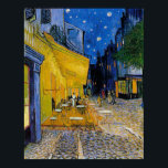 Poster Café Terrace por Vincent van Gogh<br><div class="desc">O famoso "Cafe Terrace no Place du Forum" pintado em 1888 por Vincent van Gogh. Esta é uma imagem de pixel extremamente alta que pode ser colossal,  ficar claro e verdadeiro às cores.</div>