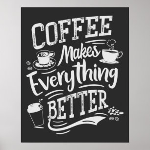 Poster Café Torna Tudo Melhor - Barista