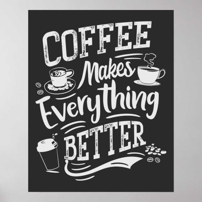 Poster Café Torna Tudo Melhor - Barista (Frente)