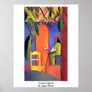 Póster Café turco (ii) daqui até agosto Macke